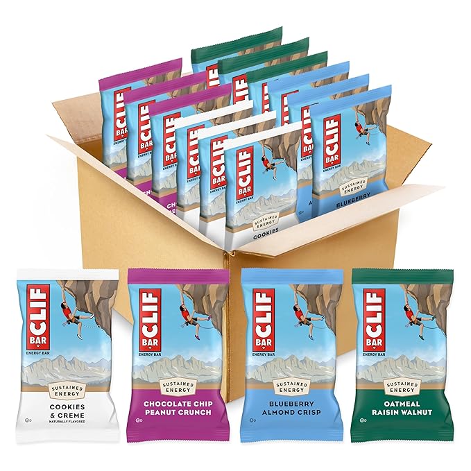 CLIF BAR Energy Protein Bars Variety Pack 4 Flavors 12-Pack by Clif Bar - American Made