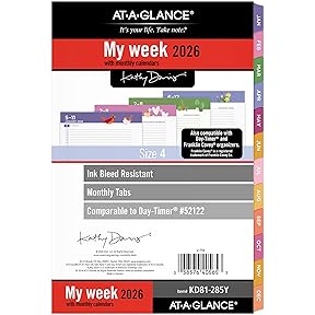 AT-A-GLANCE 2026 Planner Refill, Weekly and Monthly, Desk Size 4, Seascapes by At-A-Glance - American Made