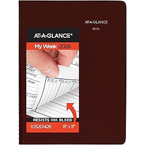 AT-A-GLANCE 2026 DayMinder Appointment Book Planner, Weekly, Quarter-Hourly, Hardcover by At-A-Glance - American Made