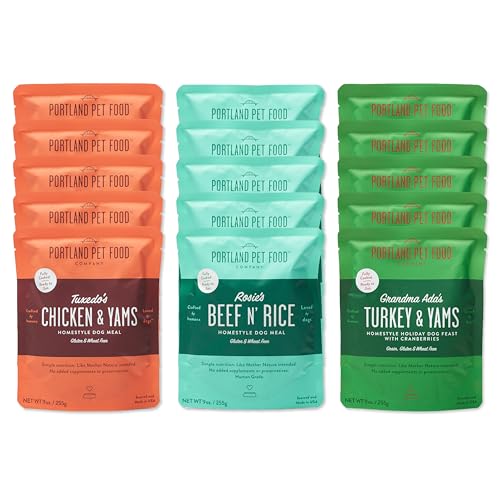 CRAFTED BY HUMANS LOVED BY DOGS Portland Pet Food Company Rosie’s Beef N' Rice 5pk, Grandma Ada’s Turkey & Yam by CRAFTED BY HUMANS LOVED BY DOGS - American Made