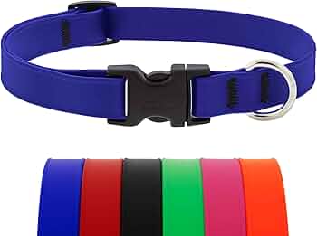 LupinePet Waterproof Splash Dog Collar, True Blue, 3/4" Wide, BioThane by Lupine Pet - American Made