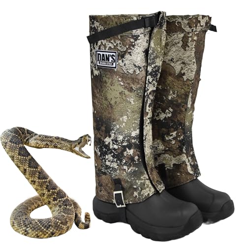 Dan's Hunting Gear, Snake Protector, Briarproof, Waterproof, Leg Gaiters 1000D. Made in U.S.A (Strata Camo, X- by Dan's Hunting Gear - American Made