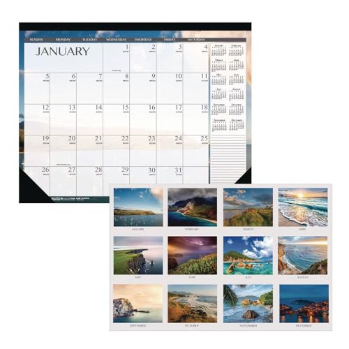 House of Doolittle Earthscapes Desk Pad Calendar â€” 24x19 Recycled by House of Doolittle - American Made