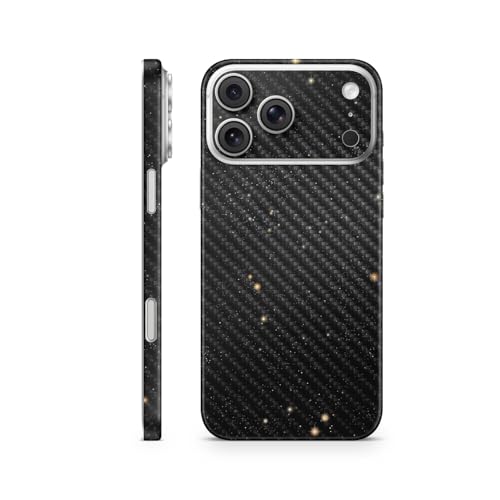 Carbon Fiber Phone Skin Compatible with Apple iPhone 17 Pro Max - Deep Space - Premium 3M Vinyl Protective Wra by Vision Signs & Graphics - American Made