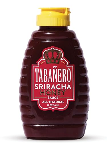 Tabañero Sriracha Honey Hot Sauce & Merch Sticker, All Natural, 12oz Bottle by Tabanero - American Made