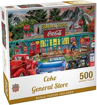 MasterPieces 500 Piece Jigsaw Puzzle - Coke General Store by MasterPieces Puzzle Company - American Made