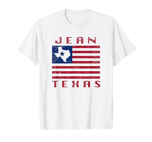 Jean Texas Lone Star Flag Western Style T-Shirt by Texas Jeans - American Made