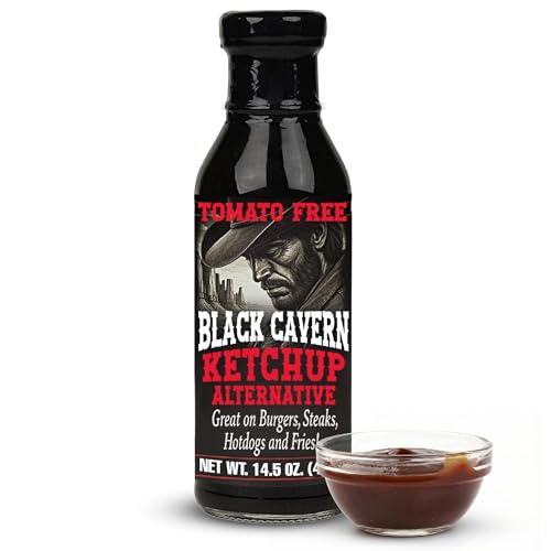 Black Cavern – The Ketchup Alternative, Tomato-Free Sauce, No HFCS, 14.5 oz by Black Cavern - American Made