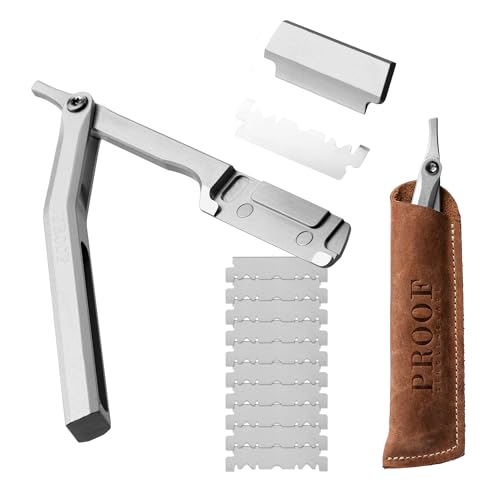 PROOF Straight Razor for Men, Single Blade Barber Shavette Kit, Steel Edge by Proof Razor - American Made