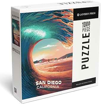 Lantern Press San Diego California Coastal Series 1000 Piece Jigsaw Puzzle by Lantern Press - American Made