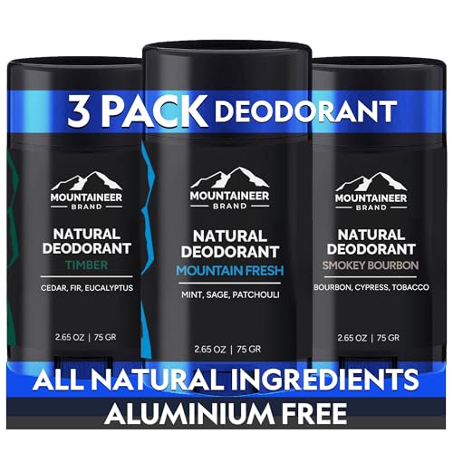 Mountaineer Brand 3 Natural Deodorant for Men Multiple Scents Bundle | Aluminium Free | Made in West Virginia by Mountaineer Brand - American Made