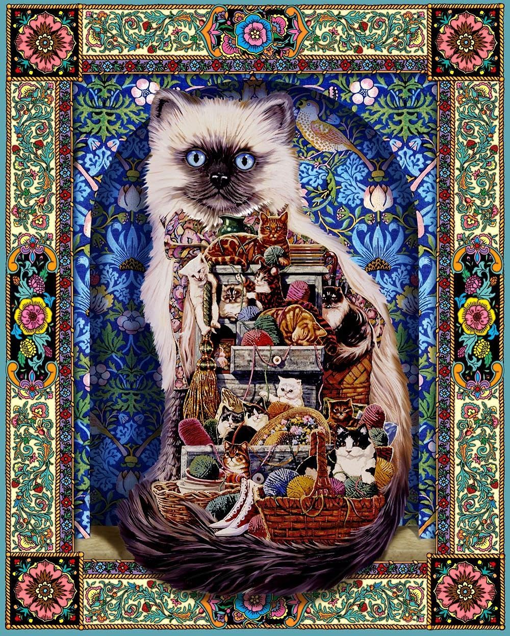 Springbok Purr-FECT Fit 500 Piece Jigsaw Puzzle Cat Theme by Springbok Puzzles - American Made