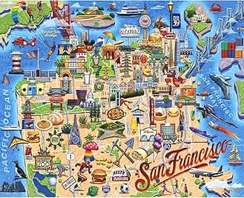 Boardwalk Puzzles San Francisco Bay 500 Piece Jigsaw Puzzle Made in USA by Boardwalk Puzzles - American Made