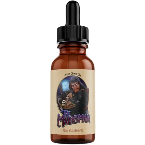 Fable Beard Co. Beard Oil - The Marksman, Crisp Pine & Warm Cedar Scented, Natural Beard Oil for Men with Jojo by Fable Beard Co. - American Made