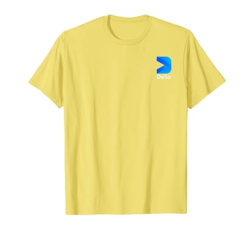Decentralized Social DESO Crypto Pocket Logo T-Shirt, Men, Lemon Yellow, 3X-Large by Deso - American Made